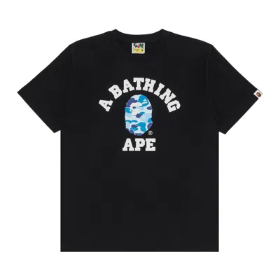 BAPE BAPE ABC CAMO COLLEGE TEE 'BLACK/BLUE'