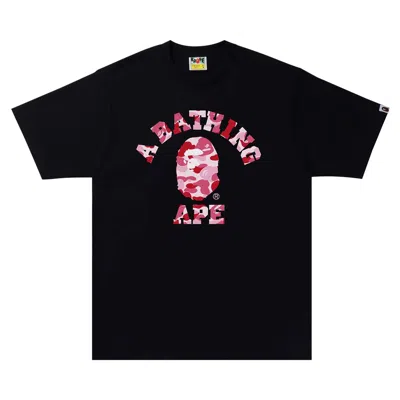 BAPE BAPE ABC CAMO COLLEGE TEE 'BLACK/PINK'