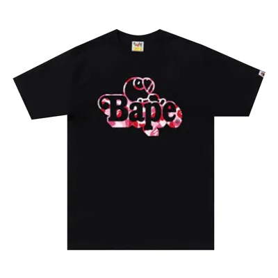 BAPE BAPE ABC CAMO MILO ON TEE 'BLACK/PINK'