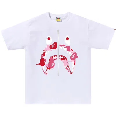 BAPE BAPE ABC CAMO REBUILD SHARK TEE 'WHITE/PINK'