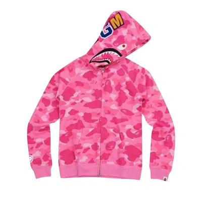 BAPE BAPE ABC CAMO SHARK FULL ZIP HOODIE 'PINK'