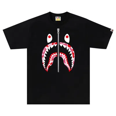 BAPE BAPE ABC CAMO SHARK TEE 'BLACK/PINK'