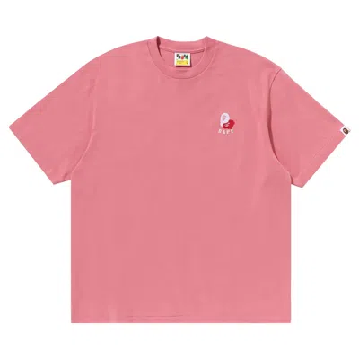 BAPE BAPE APE HEAD 2 POINT RELAXED FIT TEE 'PINK'