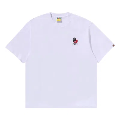 BAPE BAPE APE HEAD 2 POINT RELAXED FIT TEE 'WHITE'