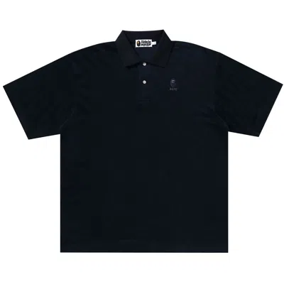 BAPE BAPE APE HEAD TOWELLING POLO 'NAVY'