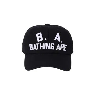 BAPE BAPE B.A. WASHED TWILL CAP 'BLACK'
