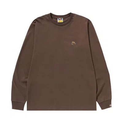 BAPE BAPE BEE ONE POINT LONG-SLEEVE TEE 'BROWN' | MEN'S SIZE XXL