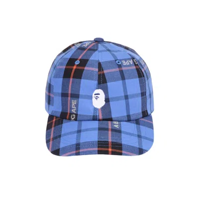 BAPE BAPE CHECK PANEL CAP 'BLUE'