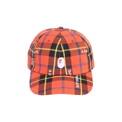 BAPE BAPE CHECK PANEL CAP 'RED'