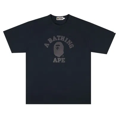BAPE BAPE COLLEGE HEAVY WEIGHT TEE 'NAVY' | BLUE | MEN'S SIZE S