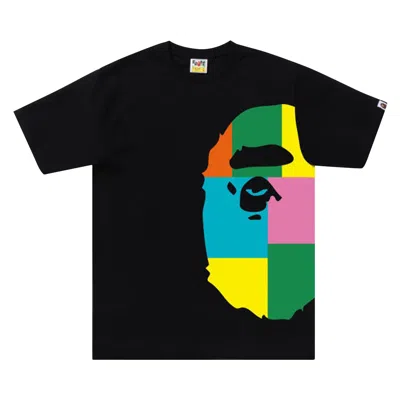 BAPE BAPE COLOR BLOCK SIDE BIG APE HEAD TEE 'BLACK/MULTICOLOR'