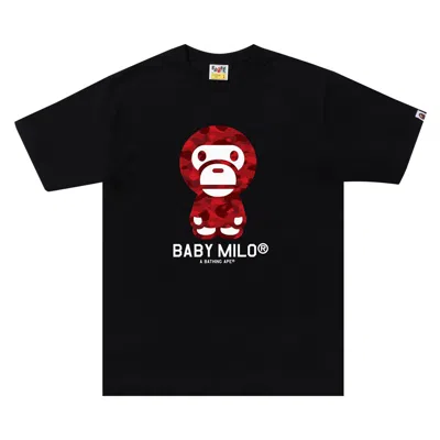 BAPE BAPE COLOR CAMO BABY MILO TEE 'BLACK/RED'