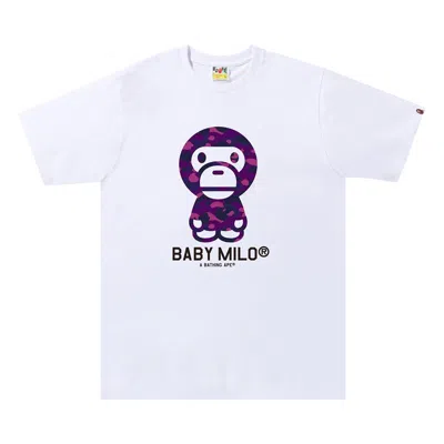 BAPE BAPE COLOR CAMO BABY MILO TEE 'WHITE/PURPLE'