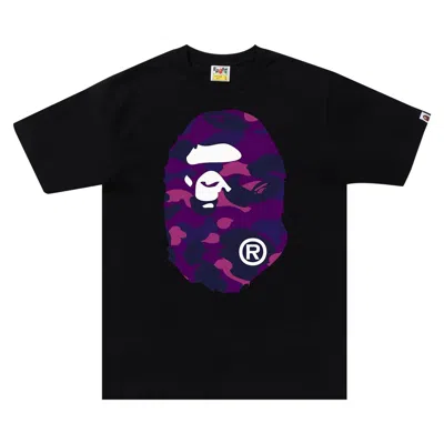 BAPE BAPE COLOR CAMO BIG APE HEAD TEE 'BLACK/PURPLE'