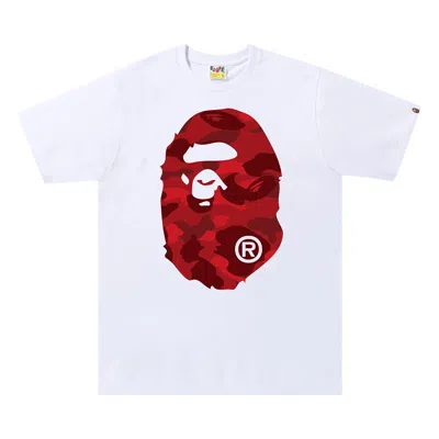 BAPE BAPE COLOR CAMO BIG APE HEAD TEE 'WHITE/RED'