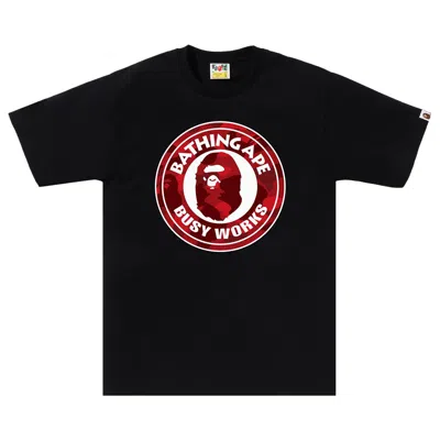 BAPE BAPE COLOR CAMO BUSY WORKS TEE 'BLACK/RED'