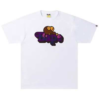 BAPE BAPE COLOR CAMO C MILO ON TEE 'WHITE/PURPLE'