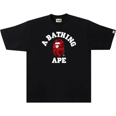 BAPE BAPE COLOR CAMO COLLEGE TEE 'BLACK/RED'