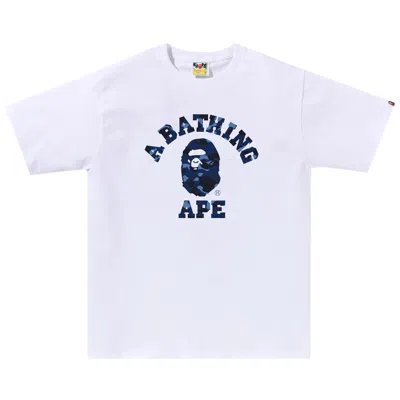 BAPE BAPE COLOR CAMO COLLEGE TEE 'WHITE/NAVY'