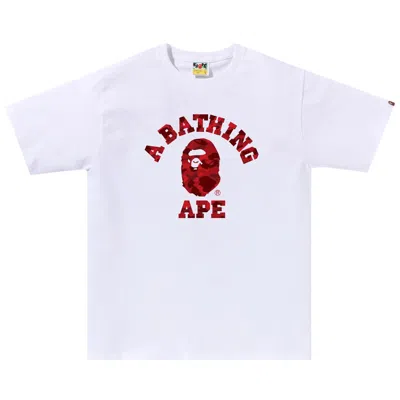 BAPE BAPE COLOR CAMO COLLEGE TEE 'WHITE/RED'