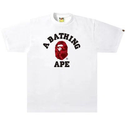 BAPE BAPE COLOR CAMO COLLEGE TEE 'WHITE/RED'