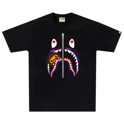 BAPE BAPE COLOR CAMO MILO SHARK TEE 'BLACK/PURPLE'