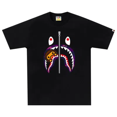 BAPE BAPE COLOR CAMO MILO SHARK TEE 'BLACK/PURPLE'