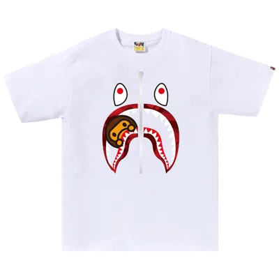 BAPE BAPE COLOR CAMO MILO SHARK TEE 'WHITE/RED'