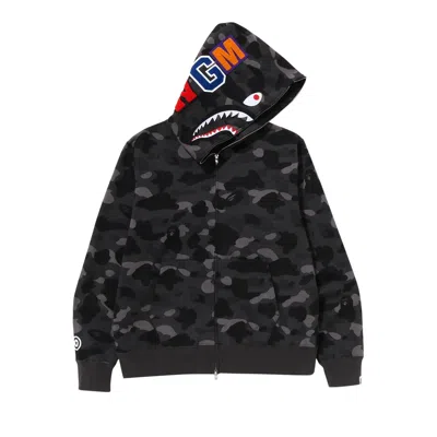 BAPE BAPE COLOR CAMO SHARK FULL ZIP HOODIE 'BLACK'