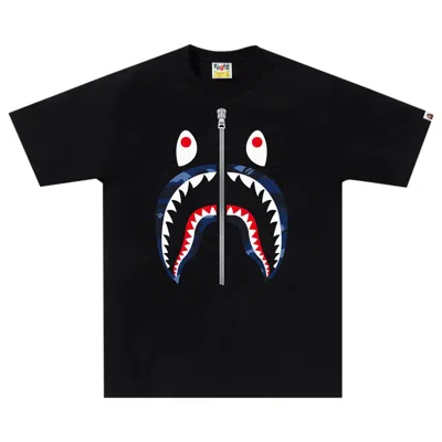 BAPE BAPE COLOR CAMO SHARK TEE 'BLACK/NAVY'