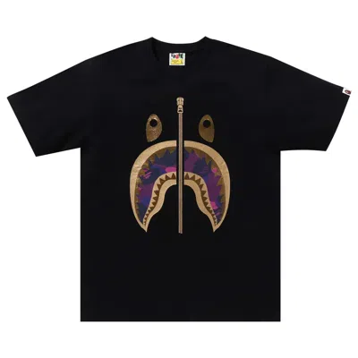 BAPE BAPE COLOR CAMO SHARK TEE 'BLACK/PURPLE'