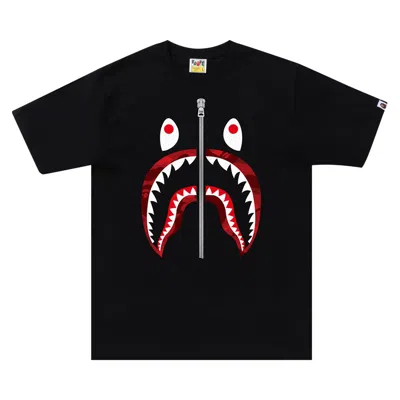 BAPE BAPE COLOR CAMO SHARK TEE 'BLACK/RED'