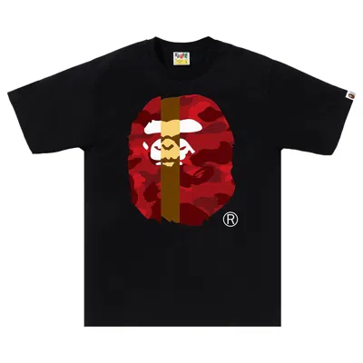 BAPE BAPE COLOR CAMO TRANSFORM BIG APE HEAD TEE 'BLACK/RED'