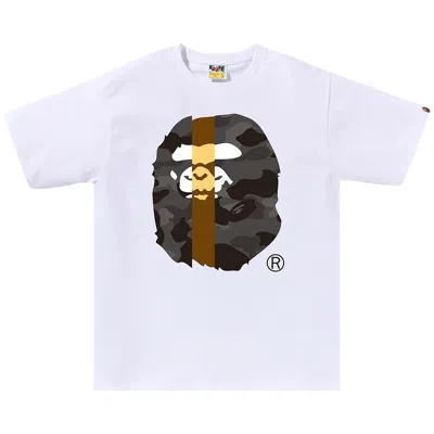 BAPE BAPE COLOR CAMO TRANSFORM BIG APE HEAD TEE 'WHITE/BLACK'