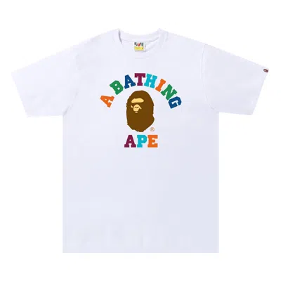 BAPE BAPE COLORS COLLEGE TEE 'WHITE/MULTICOLOR'