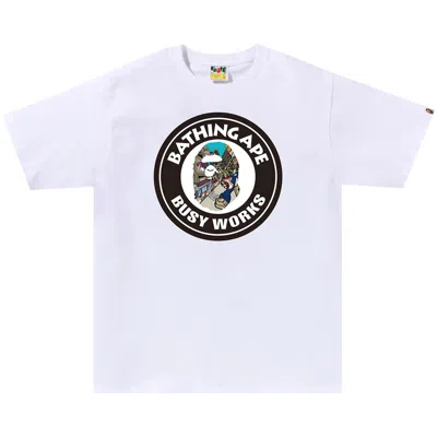 BAPE BAPE COMIC ART BUSY WORKS TEE 'WHITE'