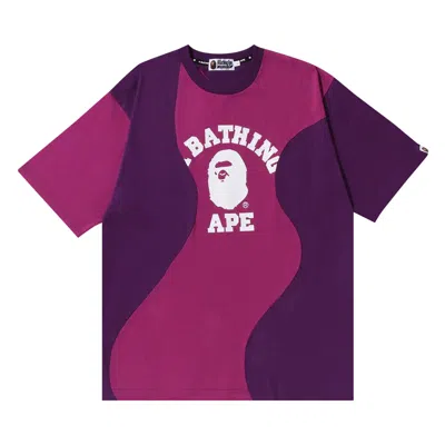 BAPE BAPE CUTTING COLLEGE RELAXED FIT TEE 'PURPLE'
