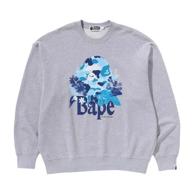 BAPE BAPE FLORAL APE HEAD CREWNECK 'GREY'