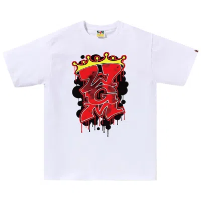 BAPE BAPE GRAFFITI WGM TEE 'WHITE'
