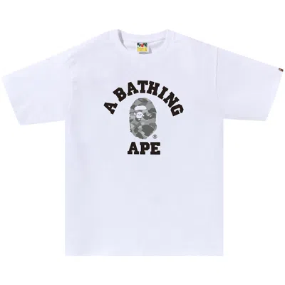 BAPE BAPE HONEYCOMB CAMO COLLEGE TEE 'WHITE/GREY'