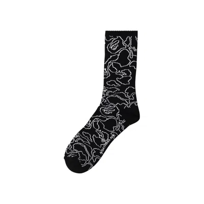 BAPE BAPE LINE CAMO SOCKS 'BLACK'