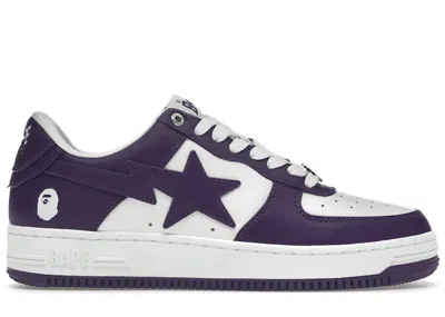 BAPE MEN'S A BATHING APE BAPE STA (2022) SNEAKERS IN WHITE/PURPLE