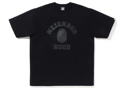 BAPE MEN'S BAPE X NEIGHBORHOOD TEE SHIRT IN BLACK