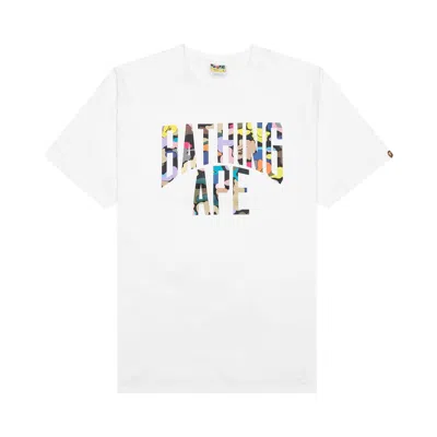 BAPE BAPE MULTI CAMO NYC LOGO TEE 'WHITE'