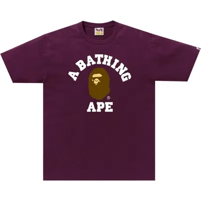 BAPE BAPE ONLINE EXCLUSIVE COLLEGE TEE 'PURPLE'