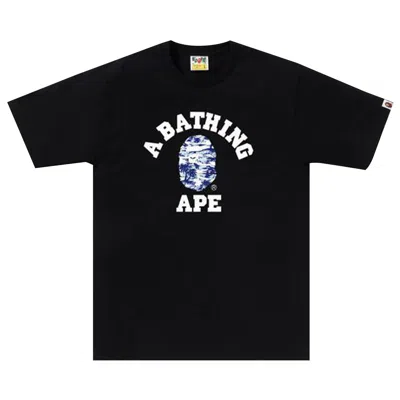 BAPE BAPE PALM TREE CAMO COLLEGE TEE 'BLACK/BLUE' | MEN'S SIZE M