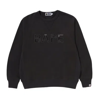 BAPE BAPE PATCH RELAXED FIT CREWNECK 'CHARCOAL'