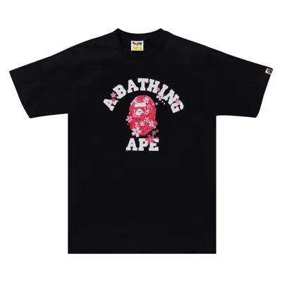 BAPE BAPE SAKURA COLLEGE TEE 'BLACK'