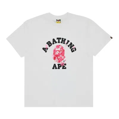 BAPE BAPE SAKURA COLLEGE TEE 'WHITE'