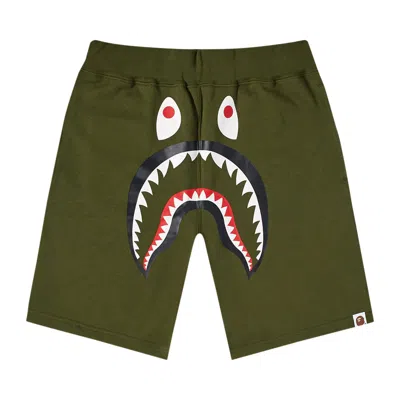 BAPE BAPE SHARK SWEATSHORTS 'OLIVE/OLIVE DRAB'